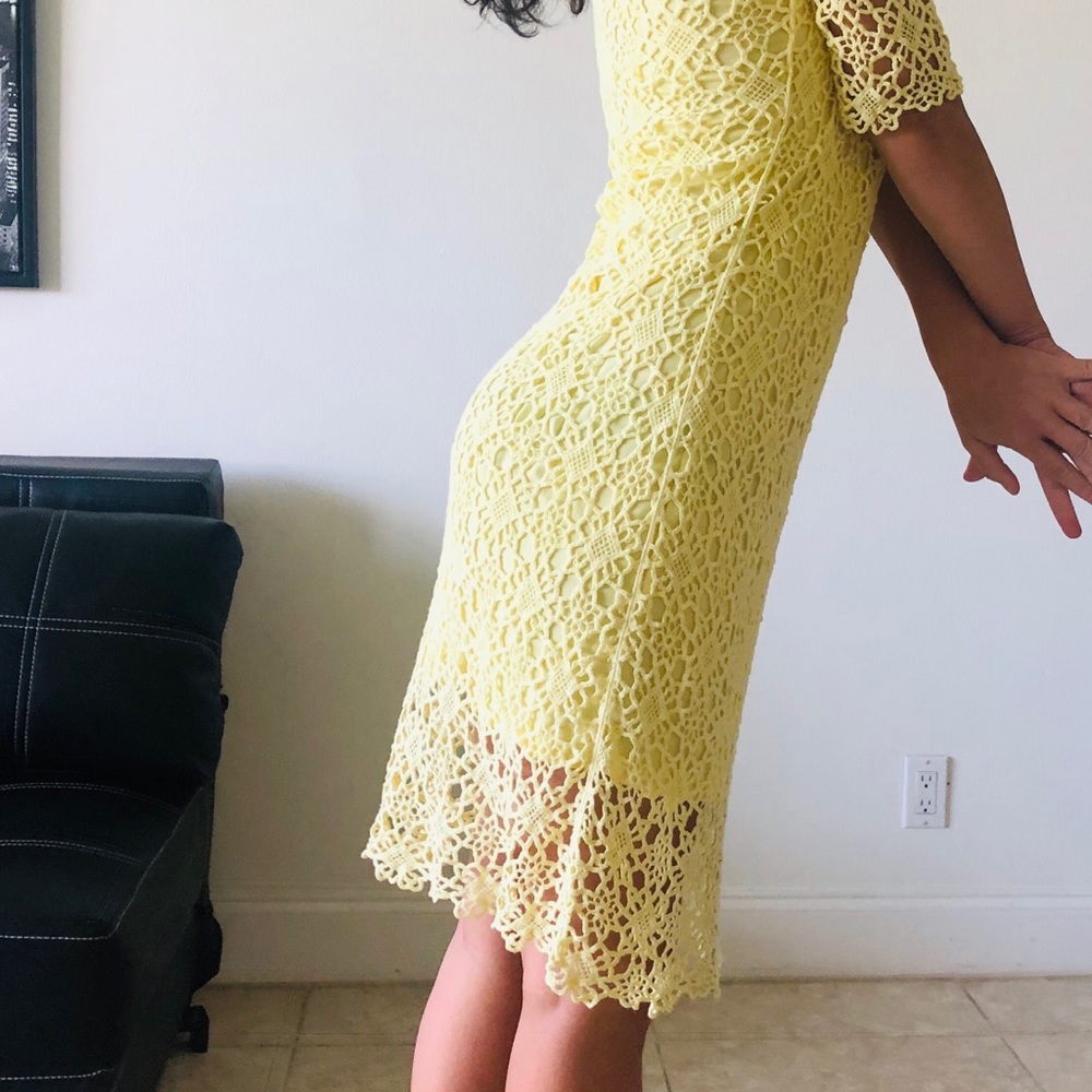 Ralph Lauren Classy Crochet Yellow dress S - Picture 14 of 14